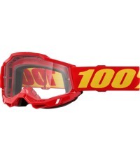 Детские кроссовые очки 100% Accuri 2 Junior - Красный, прозрачный плекси