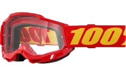 Children’s Motocross Goggles 100% Accuri 2 Junior - Red, Clear Plexi