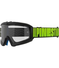 Vaikiški motokroso akiniai Alpinestars Vision Youth - Hollow juoda antracito/fluorescencinė geltona, skaidrus pleksistiklas