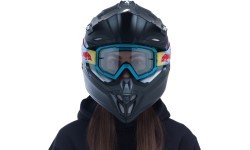 Очки для мотокросса Red Bull Spect Whip, неоновый синий, прозрачные линзы