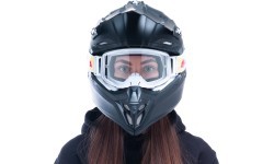 Очки для мотокросса Red Bull Spect Strive Panovision, матовые белые, прозрачные линзы