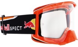 Motokroso akiniai Red Bull Spect Strive, matiniai oranžiniai, skaidrūs lęšiai