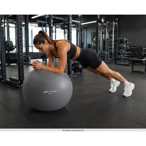 Profesionalus gimnastikos kamuolys 75 cm, grafitinis UpForm