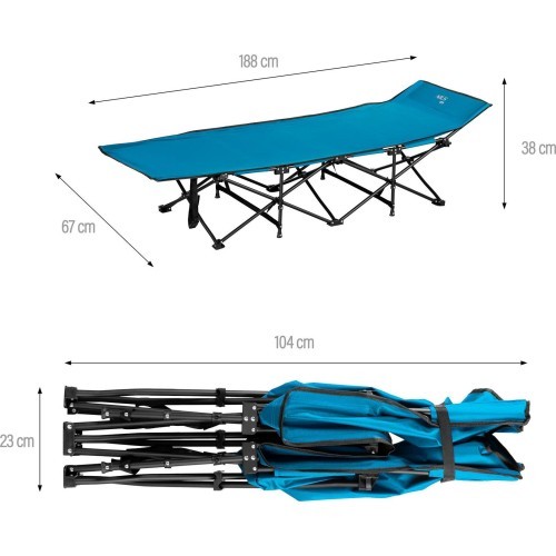 NC2701 CAMP FOLDING BED BLUE 188 CM NILS