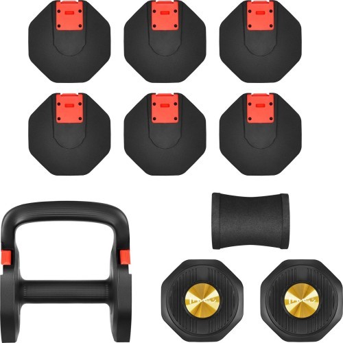 ADJUSTABLE DUMBBELL WITH PUSH-UP BAR AND KETTLEBELL FUNCTION HL05 3in1 HMS