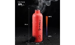 NCD61 TRINKFLASCHE TRITAN RED HMS