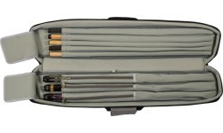 Minkštas dėklas kijui Classic CueBuddy, juodas-geltonas, 3/5, 83 cm