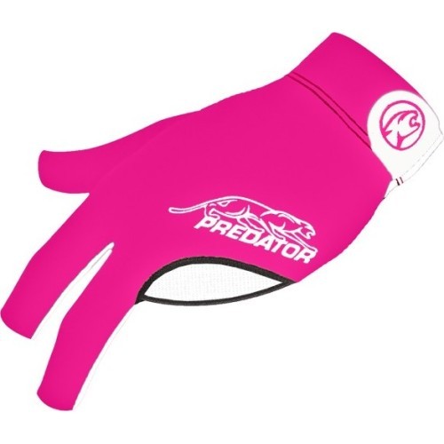 Billiard Glove, Predator Second Skin, 3-Finger, pink-white, to wear on left hand, L&XL