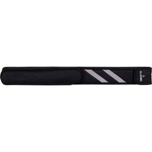 Minkštas biliardo lazdos dėklas, klasikinės juostelės, juodai baltas, 1/1, 83 cm