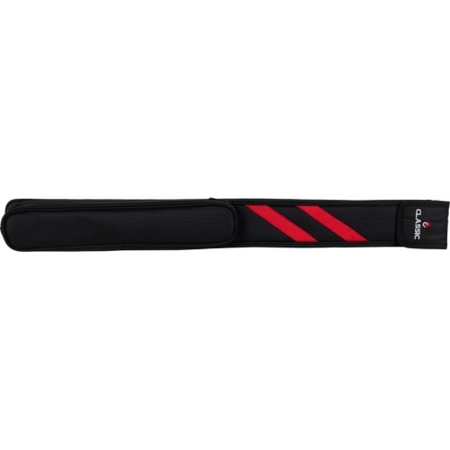 Minkštas dėklas biliardo lazdai, Classic Stripes, juoda-raudona, 1/1, 83 cm