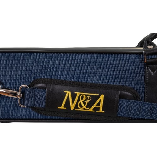 Kietas dėklas biliardo lazdai Classic N&A, juoda-mėlyna, 2x4, 85 cm