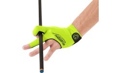 Billiard Glove, Predator Second Skin, 3-Finger, neon-green, to wear on left hand, S&M