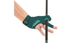 Billiard Glove, Predator Second Skin, 3-Finger, grün-teal, to wear on right hand, L&XL