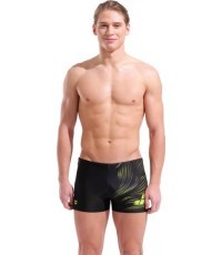 M Foliage Swim Short Black-Black Multi 100 - 550