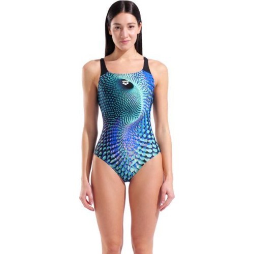 Moteriškas maudymosi kostiumėlis Peacock Swim Pro Back, žalias-juodas, 36 - 555