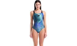 Женский купальник Peacock Swim Pro Back, зелёно-чёрный, 36 - 555