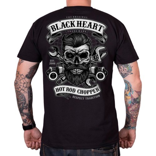 Marškinėliai Black Heart Respect Tradition - Juoda