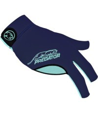 Billiard Glove, Predator Second Skin, 3-Finger, blue-teal, to wear on right hand, L&XL