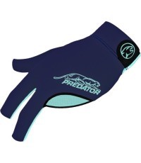Billiard Glove, Predator Second Skin, 3-Finger, blue-teal, to wear on left hand, L&XL