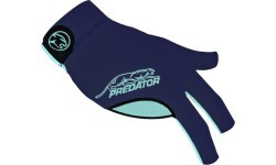 Billiard Glove, Predator Second Skin, 3-Finger, blue-teal, to wear on right hand, S&M