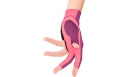 Billiard Glove, Predator Second Skin, 3-Finger, purple-pink, to wear on left hand, S&M
