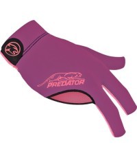 Billiard Glove, Predator Second Skin, 3-Finger, purple-pink, to wear on left hand, L&XL