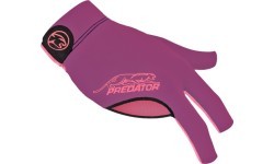 Billiard Glove, Predator Second Skin, 3-Finger, purple-pink, to wear on left hand, L&XL