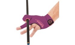 Billiard Glove, Predator Second Skin, 3-Finger, purple-pink, to wear on left hand, L&XL