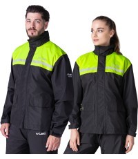 Neperšlampama motociklininko striukė W-TEC Rinstop - Juoda-fluo