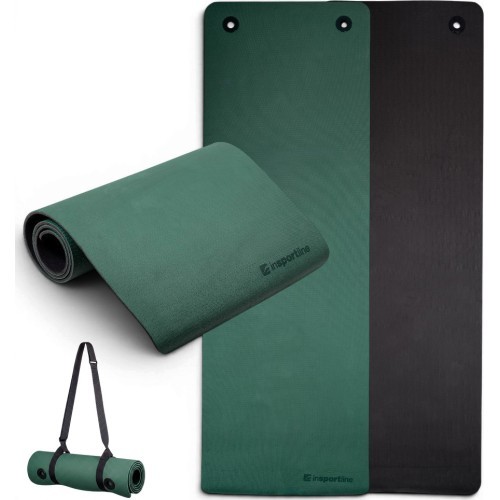 Коврик для упражнений inSPORTline Kikami 180 x 61 x 0,8 см - Dark green-black
