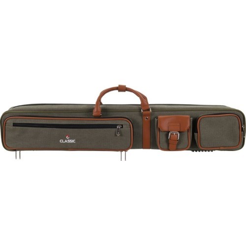 Minkštas dėklas biliardo lazdai Classic Pocketstyle, žalias-rudas, 3/5, 85 cm
