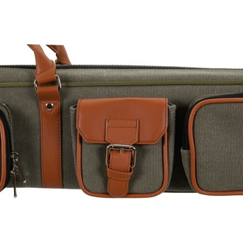 Мягкий чехол для бильярдного кия Classic Pocketstyle, зелёно-коричневый, 3/5, 85 см