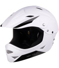 Vaikiškas šalmas FORCE DOWNHILL Junior // dydis S-M (54-58 cm) (balta)