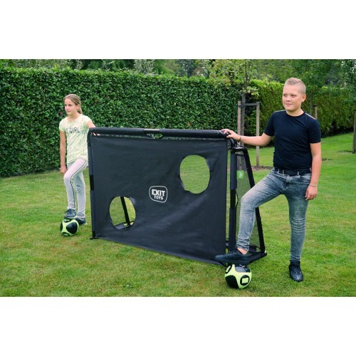 EXIT Maestro plieniniai futbolo vartai 180x120 cm, juodi