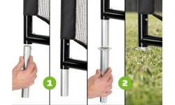 EXIT Coppa steel football goal 220x170cm - black