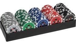 Pokerio rinkinys Philos, 100 žetonų dėkle, 11,5 g