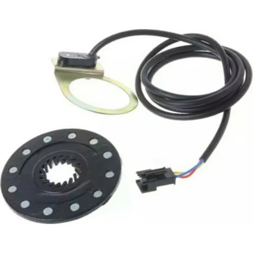 Electric bike speed sensor // round, 12 magnets, with cable