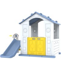 House With Slide And Sink Blue Roof