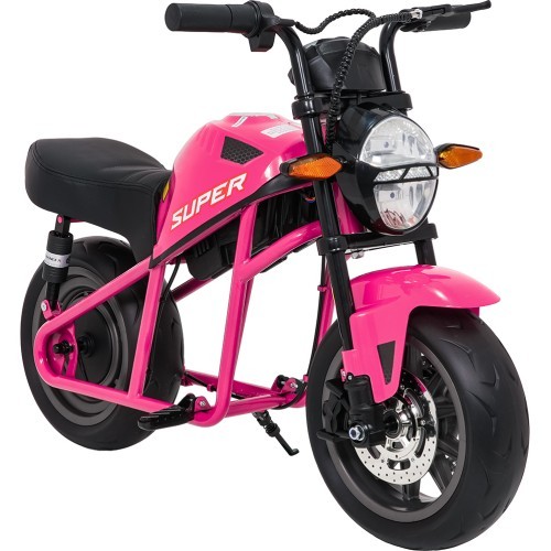 Elektrinis motociklas SUPERMOTO, rožinis