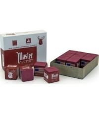Biliardo kreidelė Master, bordo, 12 vnt.