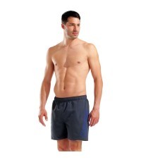 Plaukimo glaudės Arena Fundamentals Logo Boxer R Asphalt-Neon Blue L - 581