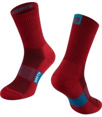 Носки FORCE North Thermo, длинные, размер L-XL (42-47), красно-синие