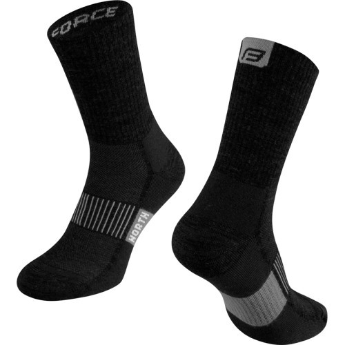 Носки короткие FORCE North, чёрные, 36-41 (S-M)
