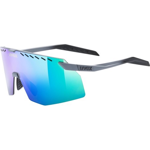 Uvex Pace Stage grey matt / mirror green glasses