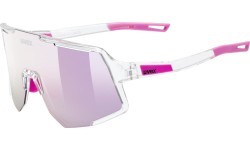 Uvex Sequenze Glasses, Clear / Mirror Pink