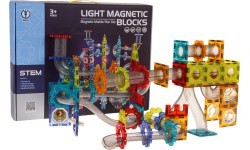 Magnetinių kaladėlių rinkinys šviečiantis kamuolys 228 vnt.