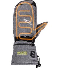 Šildomos kumštinės pirštinės W-Tec HEATtero - Pilka