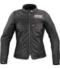 Женская кожаная мотокуртка W-TEC Black Heart Raptura - Чёрный
