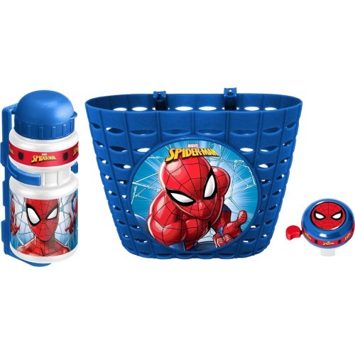 Bicycle Set Spiderman (Basket, Water Bottle, Bell)