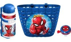 Велосипедный набор Spiderman (корзина, бутылка для воды, звонок)